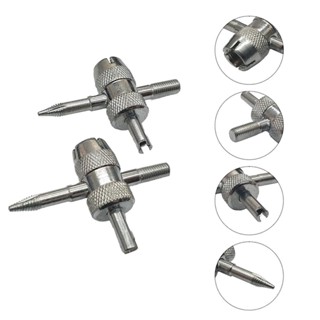Kit 2 Chave Saca Válvula Extrator Pneu Carro Moto 4x1 Ômega em Oferta na Shopee