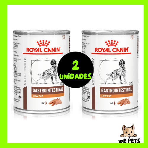 Kit 2 x Lata Low Fat (Patê) Royal Canin Veterinary Gastrointestinal Low Fat 420g Cães Adultos em Oferta na Shopee