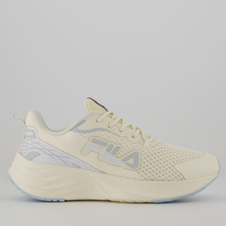 Tênis Fila Racer Comet Feminino Bege e Branco em Oferta na Shopee