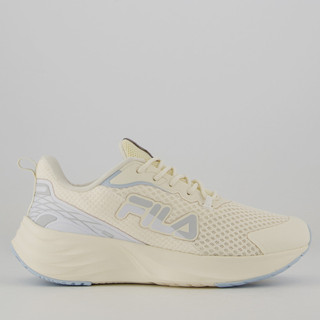 Tênis Fila Racer Comet Feminino Bege e Branco em Oferta na Shopee