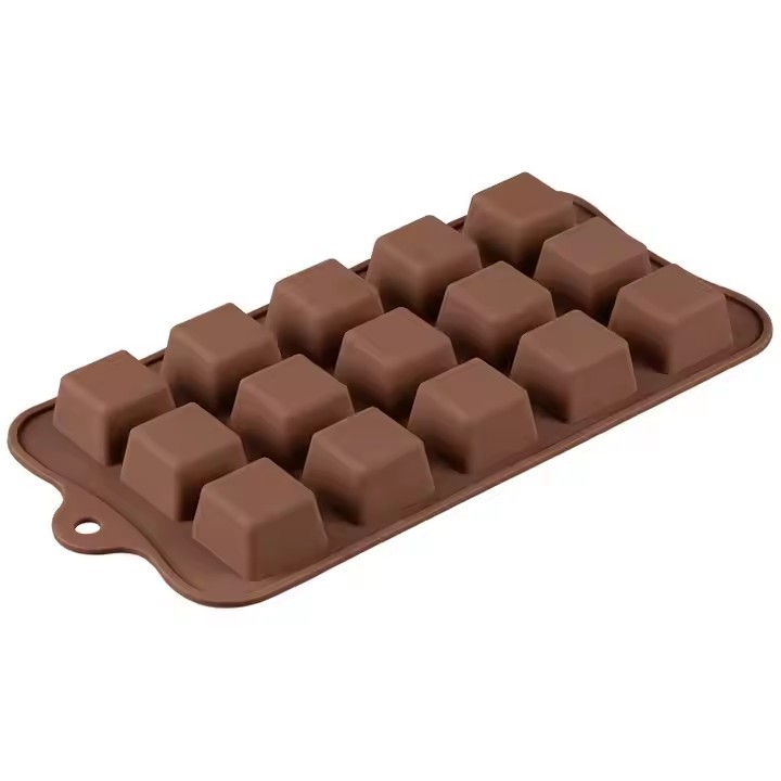 FORMA MOLDE SILICONE CHOCOLATE BOMBOM DOCES QUADRADOS  21CM em Oferta na Shopee