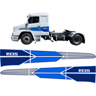 Kit Faixa Mercedes Benz Mb 1935 Adesivo Lateral Azul em Oferta na Shopee