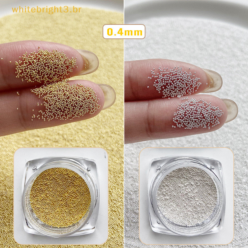 WB 0.4mm-1.5mm Aço Metal Micro Caviar Liga Arte Do Prego Strass Jóias Acessórios De Manicure Ornamentos DIY .
