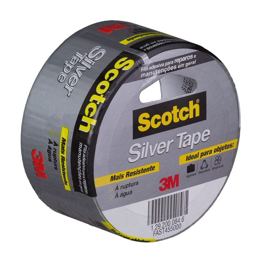 Fita 3M Reforçada Silver Tape 45mm X 5m Prata