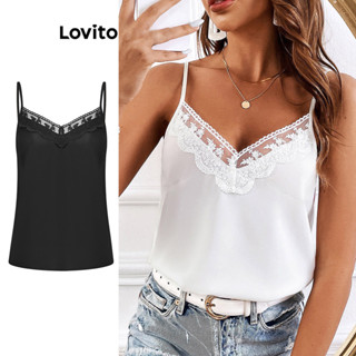 Lovito Regata de Renda Básica para Mulheres LBE04030 (Branco)