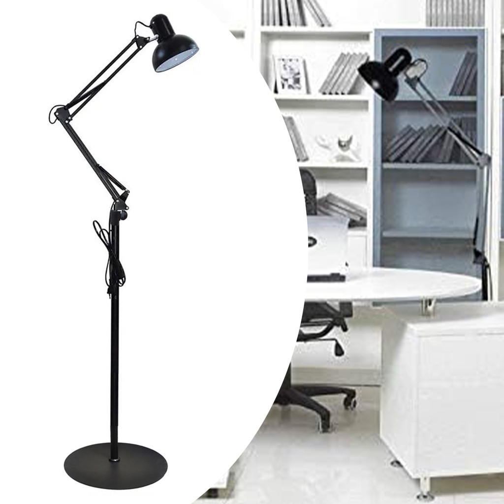 Luminaria Abajur Chao E27 Metal Articulada Iluminaçao Sofa Mesa Sala Trabalho Estudos Leitura Decoraçao