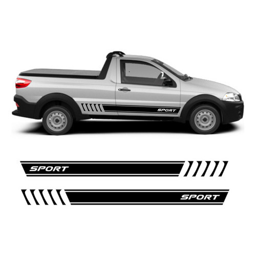 Kit Adesivo Carro Strada Fiat Faixa Lateral Motorista Carona