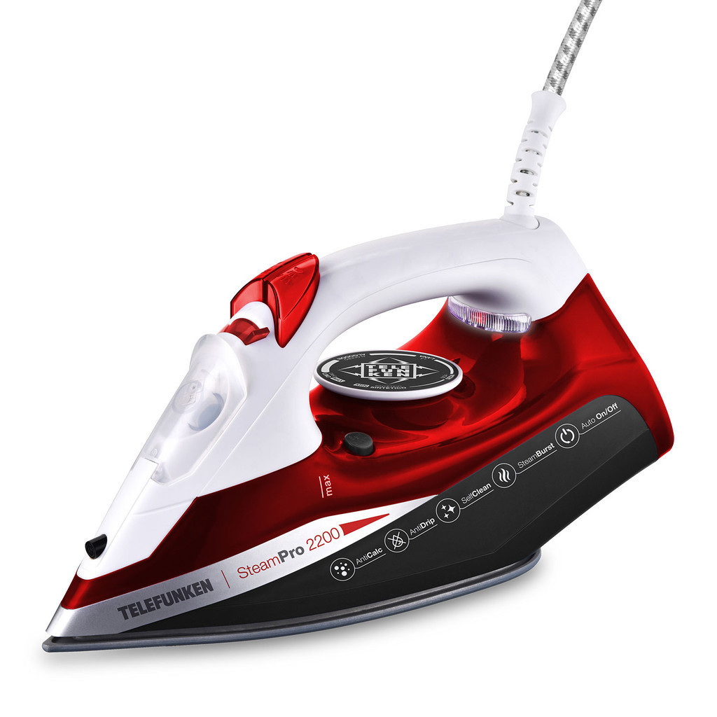Ferro de Passar a Vapor Base Cerâmica Telefunken Steam Pro 2200 em Oferta na Shopee