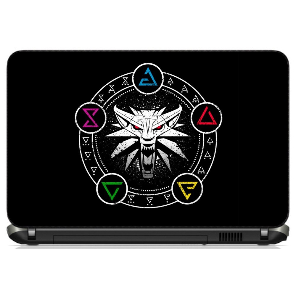 Adesivo Personalizado Skin Pelicula Notebook Macbook Tablet Games The Witcher [ 37 ] Varios Modelos Serie Bruxo Mago Lobo