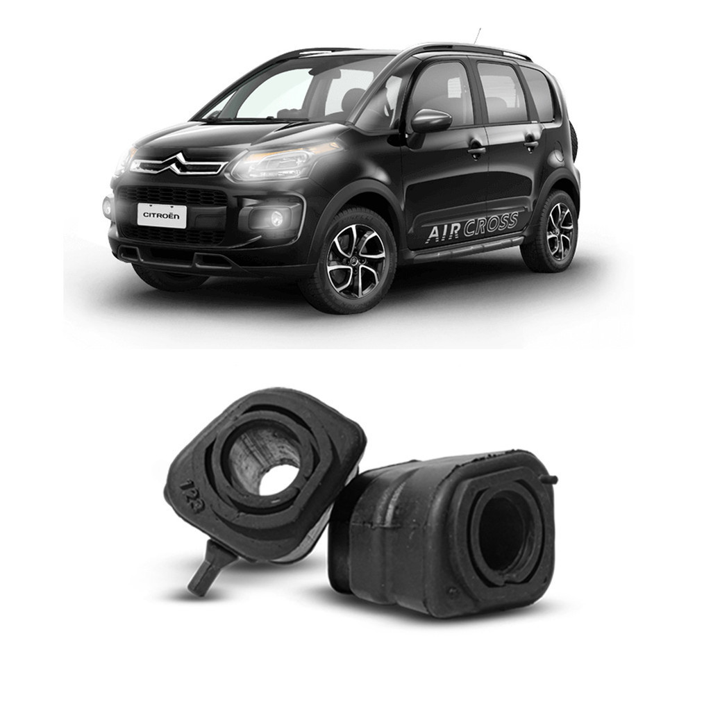 Par Kit Bucha Borracha Barra Estabilizadora Dianteira Citroen Aircross 2010 2011 2013 2014 2015 19 Milimetros