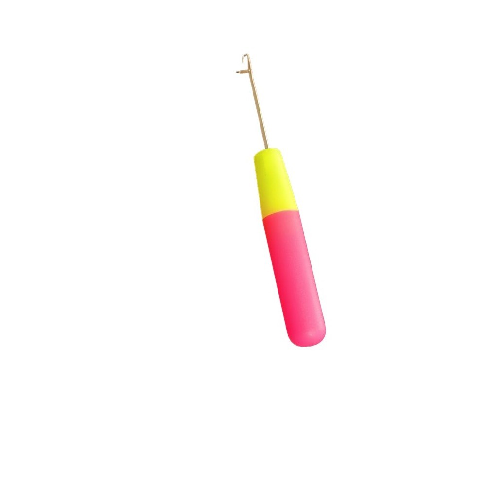 Agulha para mechas touca de Luzes Verde com Rosa cod 1017