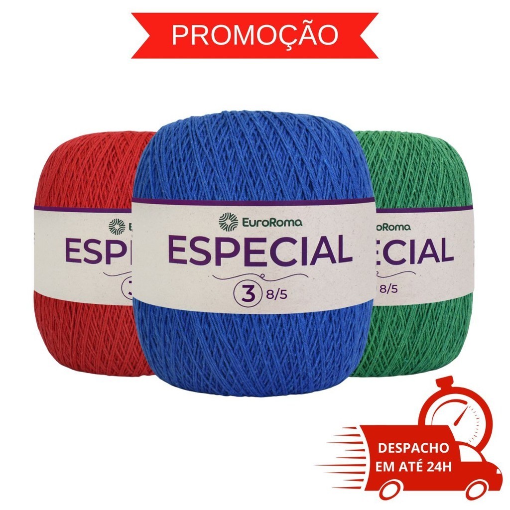 Barbante Especial Fio 3 Euroroma 500g 1400 metros - Mesma Espessura Passione em Oferta na Shopee