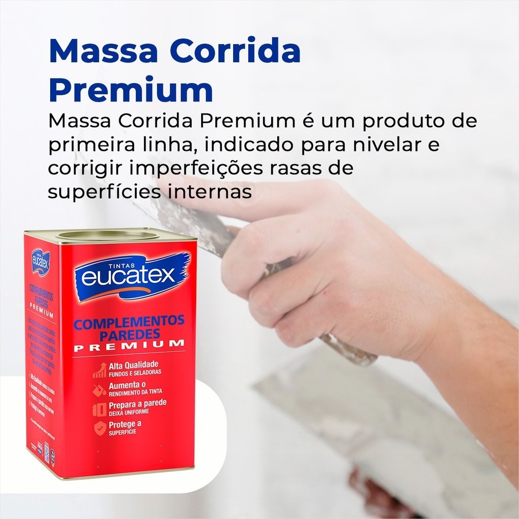 Massa Corrida Pva Interna 25kg Eucatex — imagem 2 de 2