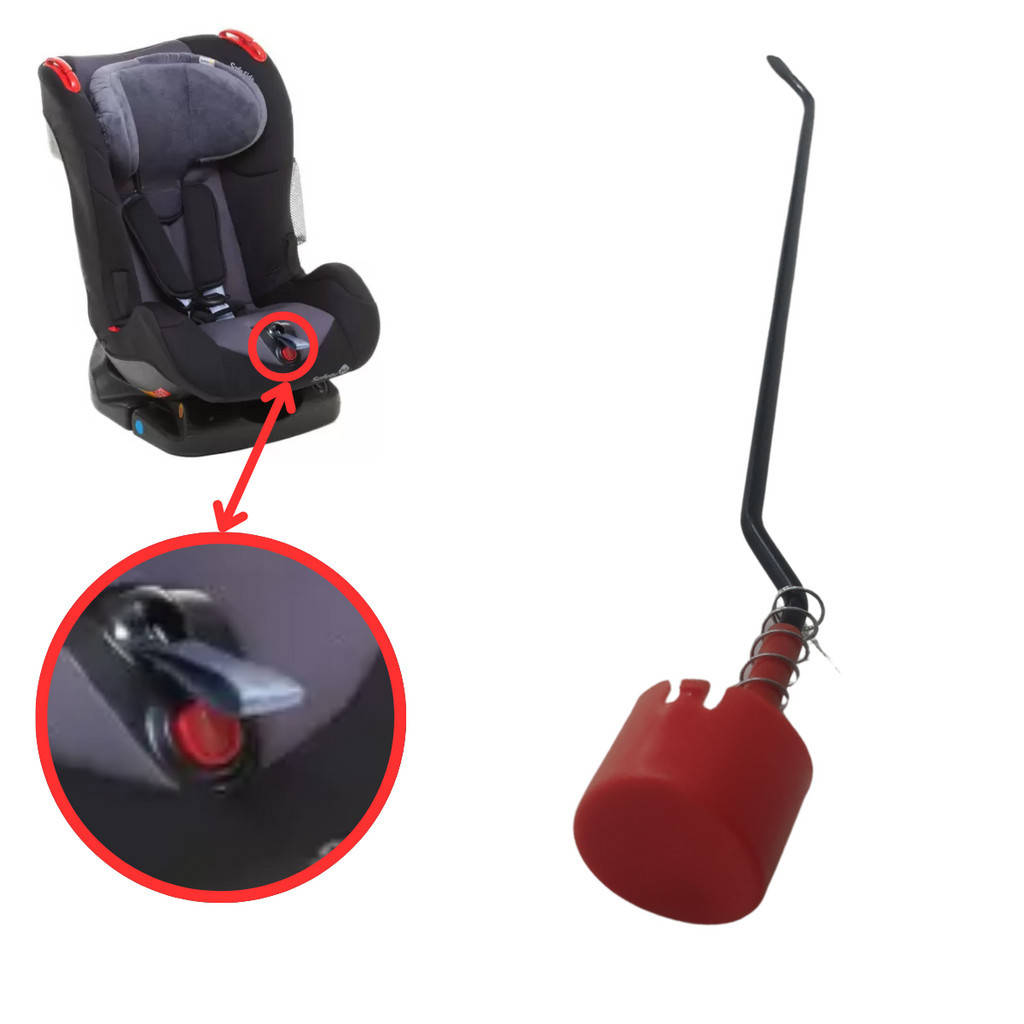 Conjunto Botão e Haste de Reclínio com Mola da Cadeira Safety 1st Recline