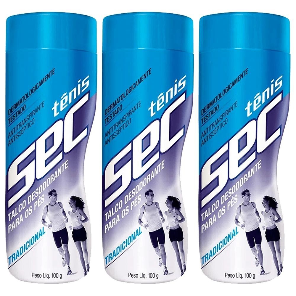 Kit 3 unid - Talco Tênis Sec | Tradicional 100g