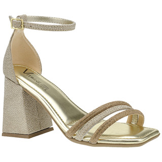 Sandália Feminina Salto Alto Grosso Acolchoada Strass Brilho Casamento Vitrine em Oferta na Shopee