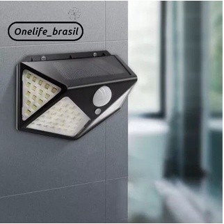 Luminária Solar 100 LEDs com Sensor de Presença e Fotocélula – À Prova d’Água