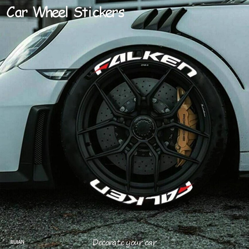 FALKEN Autocolantes Para Carros E Motocicletas Cartas De Pneus Com O Logotipo Da Roda De Borracha Acessórios Universais Duráveis