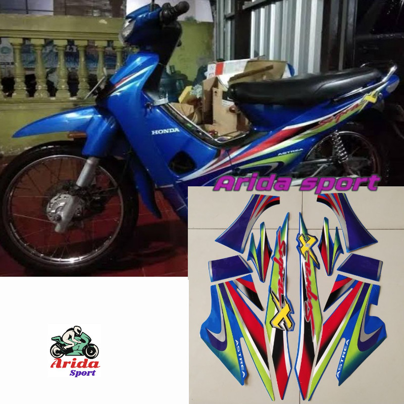 Adesivo Listrado Para motor honda Astra supra x lama 100 2004 2005 Azul Completo