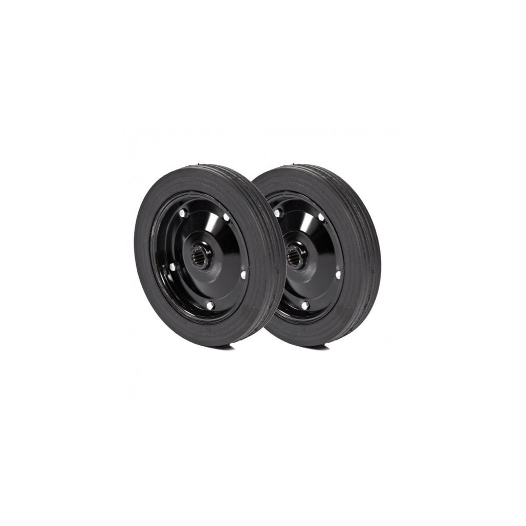 Kit com 2 Roda de Pneu Maciço RPM-403-A - com Rolete - Metalpama