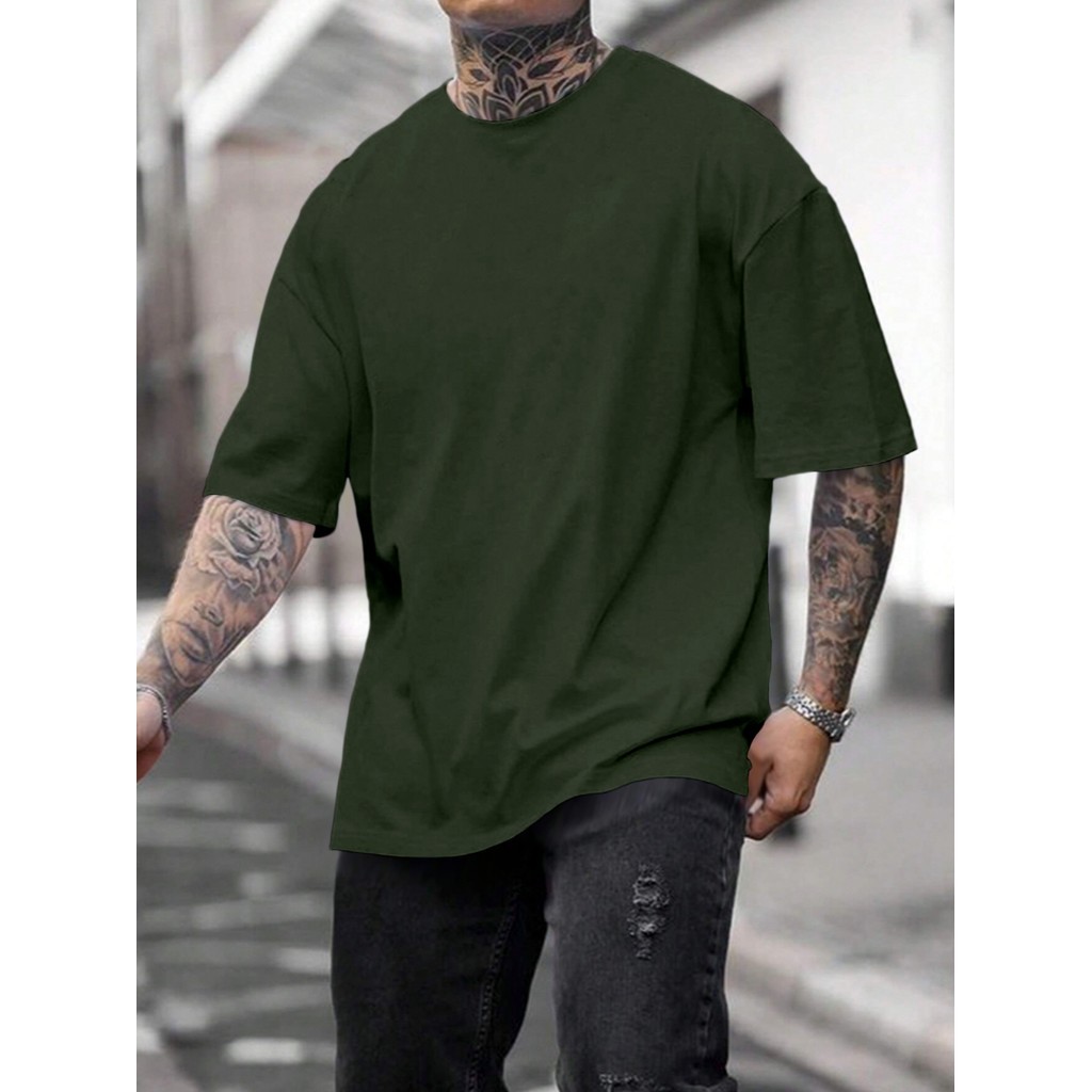 T Shirt Plus Size Clássica Camiseta Larga Confortável Moda Urbana Blusa Oversized Longa Esportiva