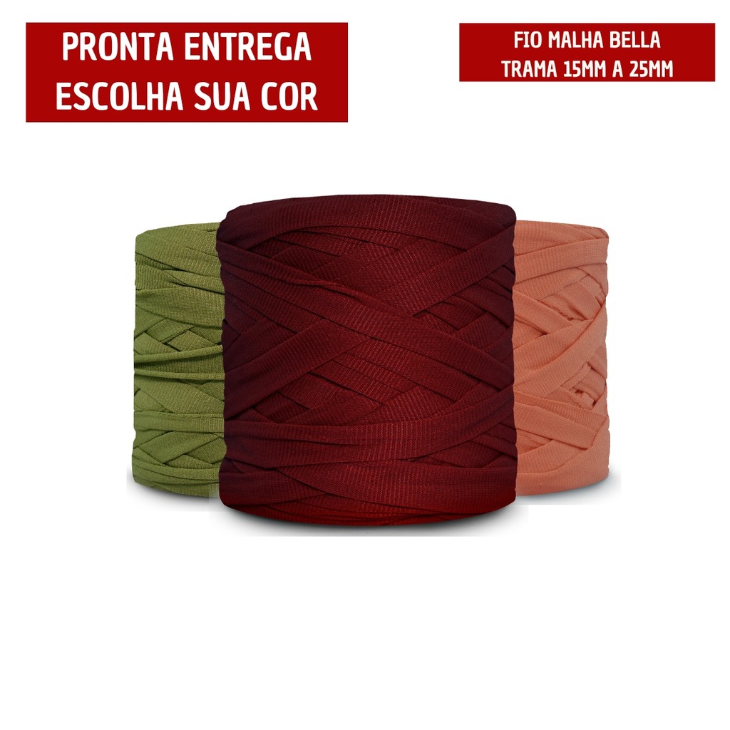 Fio de Malha BELLA TRAMA Macio 15 a 25mm — Variação de Espessura