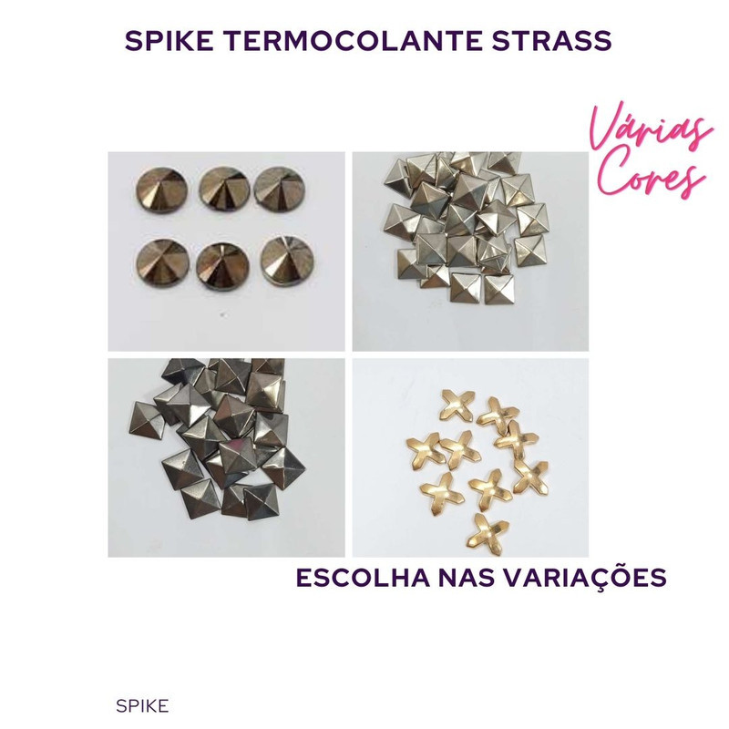 20g Spike Termocolante 4mm 5mm 6mm 8mm Pedrarias Hotfix para Unha Rhinestone Nail Strass Spike-20g