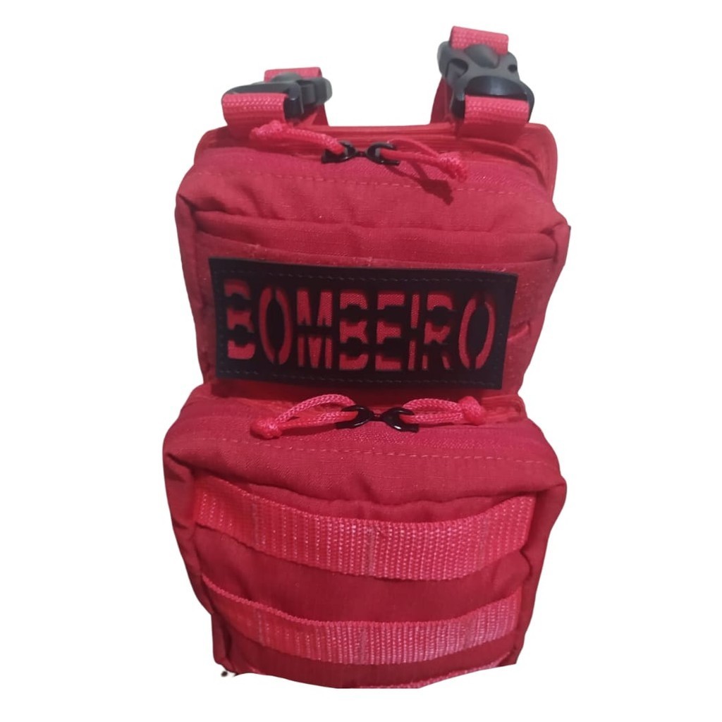 Bornal de Perna Rip Stop Vermelho Bombeiro Mira