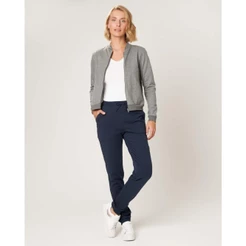 Calça Básica Feminina Com Bolso Moletom Flanelado