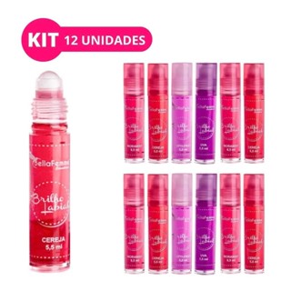 Kit 12 Gloss Labial Brilho Frutas Roll On Hidratante Lip Oil Lembrancinha Infantil em Oferta na Shopee