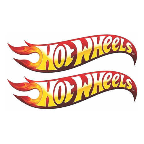 Par De Adesivos Hot Wheels Carro Moto Bike 10x3cm Resinado