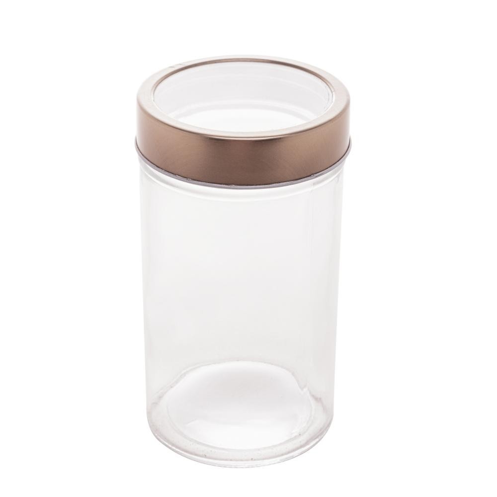 Pote com Tampa Lyor Gastro Rosé de Vidro e Acrílico 500ml - Home & Living