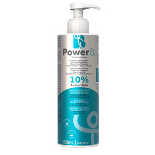 Loção Multifuncional Hidratante Corporal Pele Seca 10% Ureia Power B 250Ml Rosa mosqueta, babosa, mentol, pés, pernas cotovelos e joelhos