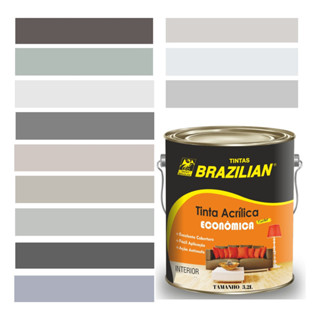Tinta De Parede Cinza Brazilian Fosco 3,2L em Oferta na Shopee