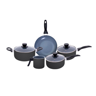 jogo de panelas 5 pçs antiaderentes de cerâmica e alumínio - oikos em Oferta na Shopee