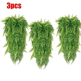 3pcs Folhas de Samambaias Persa Decoração de Jardim e Casa Planta Artificial Plástica Pend...
