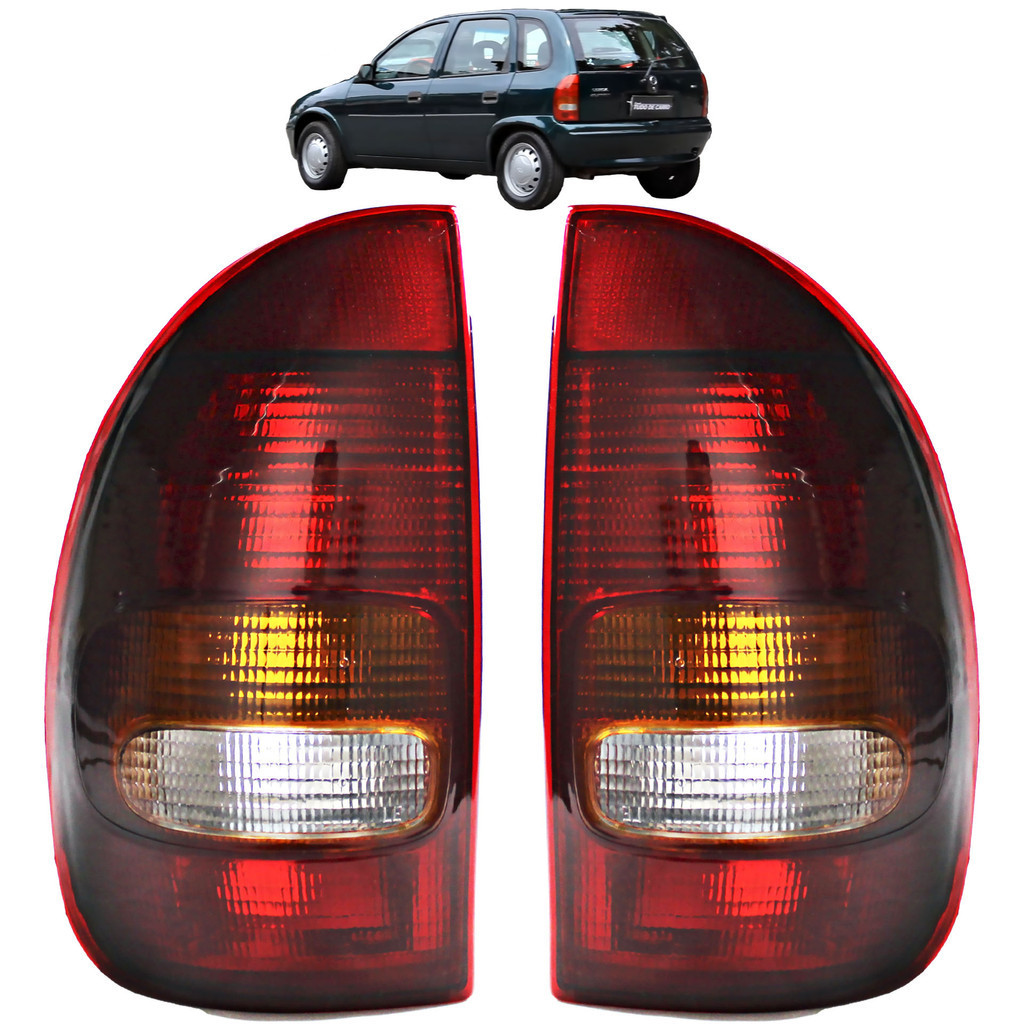 Lanterna Traseira Corsa 4 Portas 1996 97 98 99 Tricolor em Oferta na Shopee