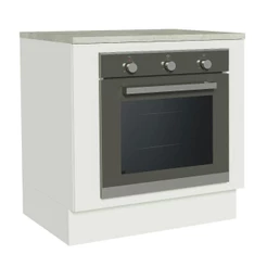 Balcão para Forno de Embutir Branco 80 x 60 cm Com Tampo Agata, Glamy, Stella Madesa