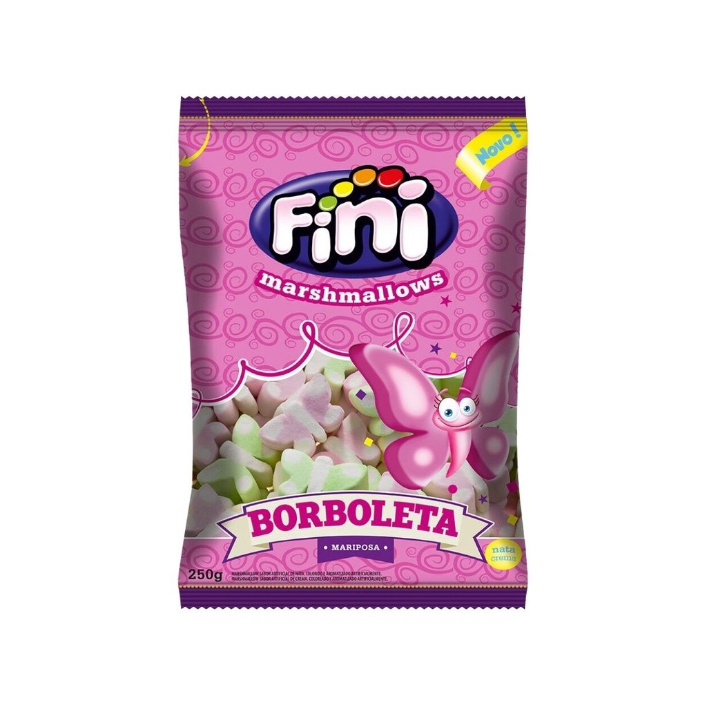 Marshmallow Fini Borboleta - Pacote 250g em Oferta na Shopee