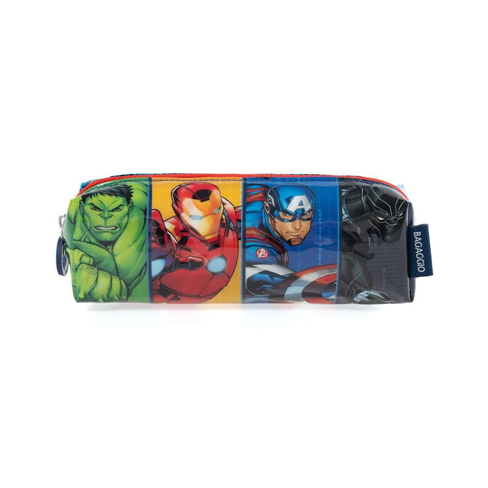 Estojo Escolar Masculino Marvel Vingadores Azul em Oferta na Shopee