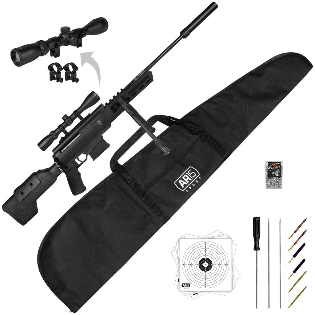 Carabina Black OPS 5.5 c/ Gásram 60kg + Luneta PAC 3-9x40