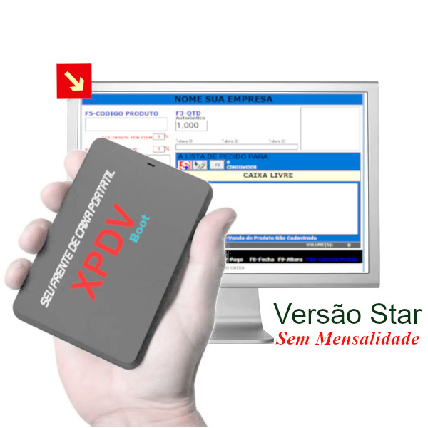 PDV PORTATIL Sistema  frente de caixa para lojas do varejo em geral