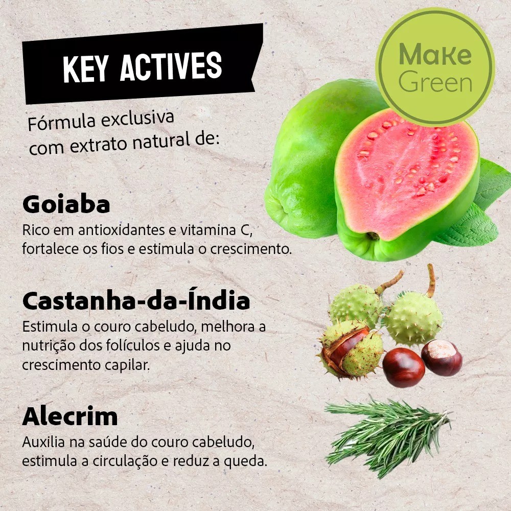 Tônico Capilar Chá de Goiabeira 30ml Make Green Antiqueda Crescimento — imagem 2 de 2