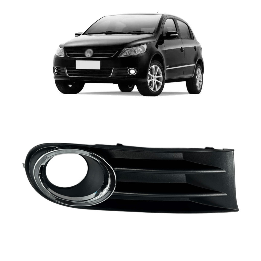 Moldura Grade Para-choque Gol G5 C/furo Milha Cromado Dir