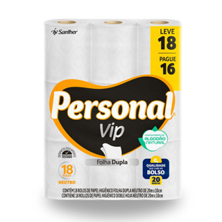 Papel Higiênico Fardo com 18 Personal Vip em Oferta na Shopee