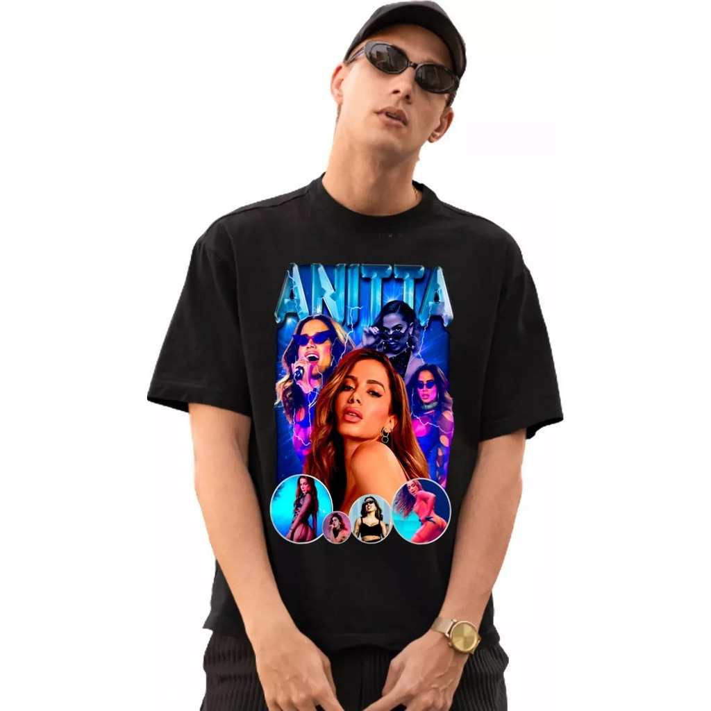 Camiseta Anitta Cantora Funk Camisa Moda Estampada Blusa Musica