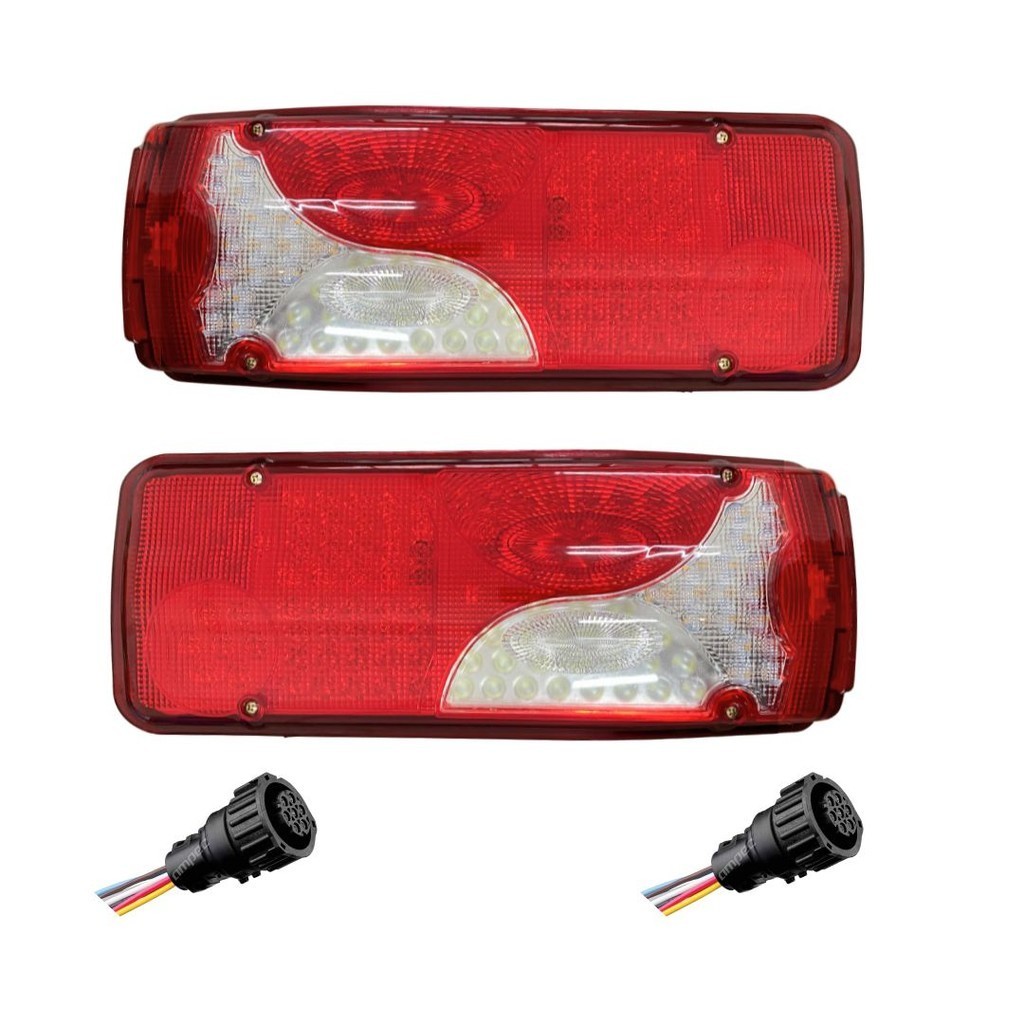 Kit Lanterna Botinha Para Caminhão Scania S4 S5 Led + Chicotes