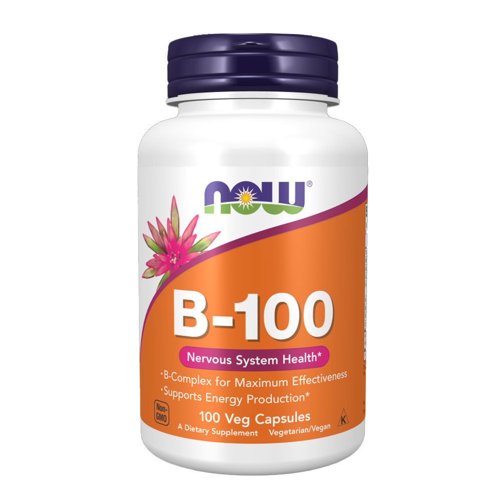 Vitamina B-100 Now Foods Complexo B 100Cáps Importado - Health