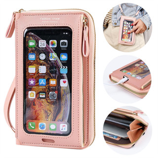 Bolsa Para Telefone Com Tela Sensível Ao Toque Bolsas De Corpo Cruzado Mulheres Carteira Multifuncional De Ombro Mini Mulher Porta-Cartões Móvel Novo
