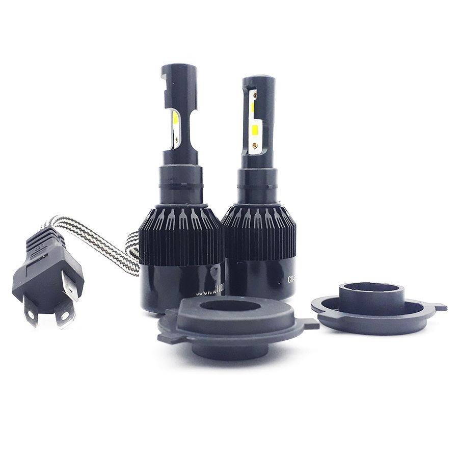 Detalhes do Lampada Super Led H4 4300K 6400 Lumens Code New Generation 24W Corte Preciso Maior Alcance com chip